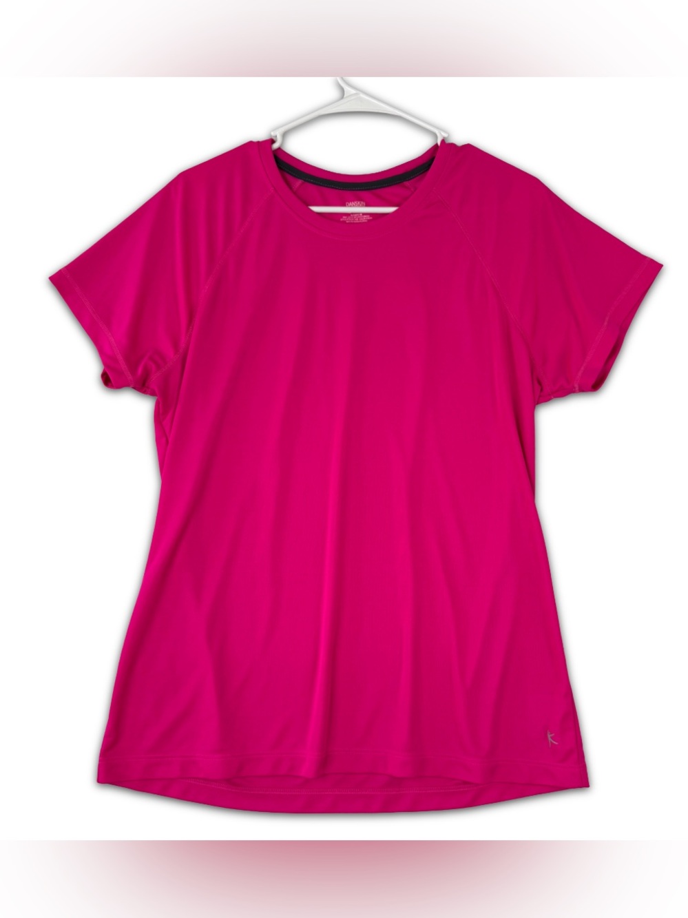 Danskin‎ Top Womens XL Solid Pink Active Top Short Sleeves Lightweight NWOT